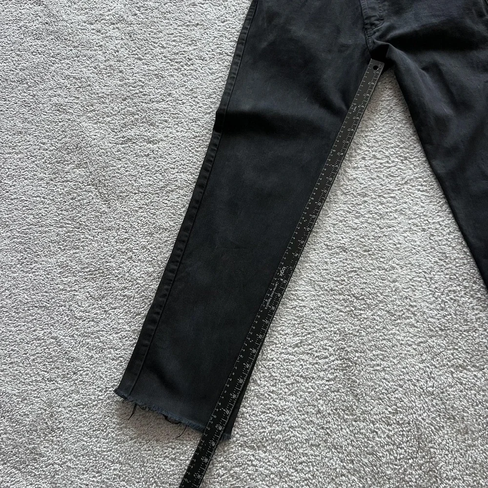 Dolce & Gabbana J&ANS‎ Jeans Mens 26x28 Black Straight Button Fly Raw Hem Italy